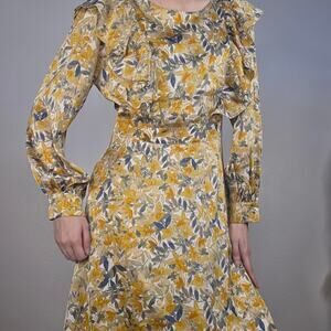 Roolee Floral Midi Maxi Dress Romantic Cottagecore Prairie Dress NWT Modest